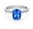 Cushion cut blue sapphire ring, solitaire, diamond shoulders, beautiful rings, engagement rings, Melbourne Australia