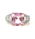 Pink sapphire cushion cut ring with diamond shoulders, statement ring, cocktail ring, dress ring, 3ct,, Eltham, Melbourne Australia