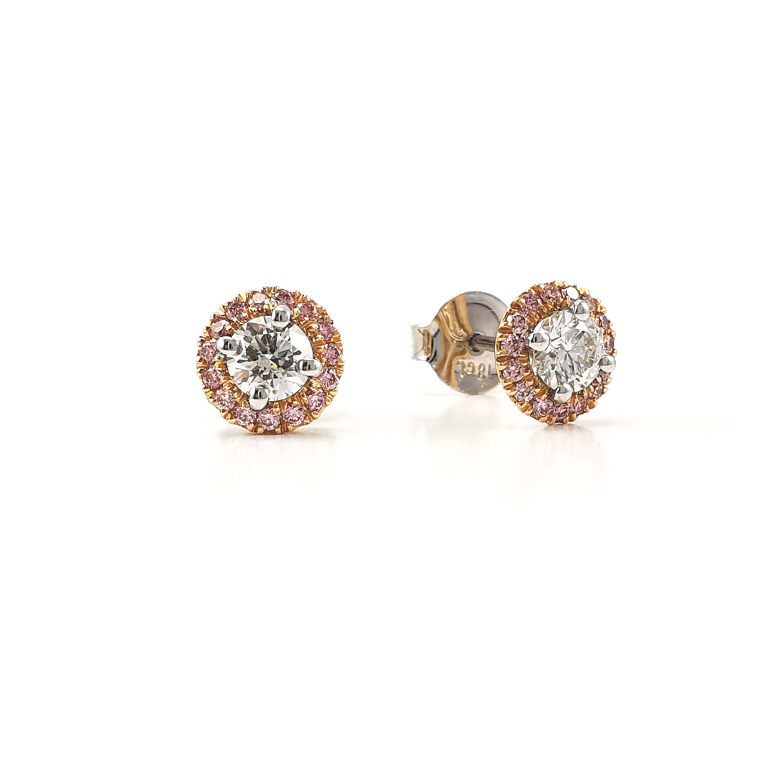 Diamond2Deal 14K Rose Gold Ladybug Stud Earrings for Women - 1BH93C