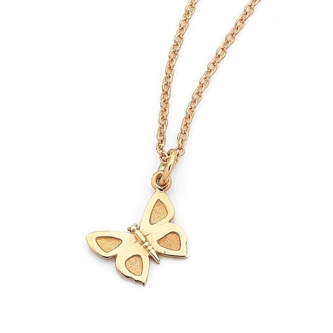 gold butterfly necklace charm