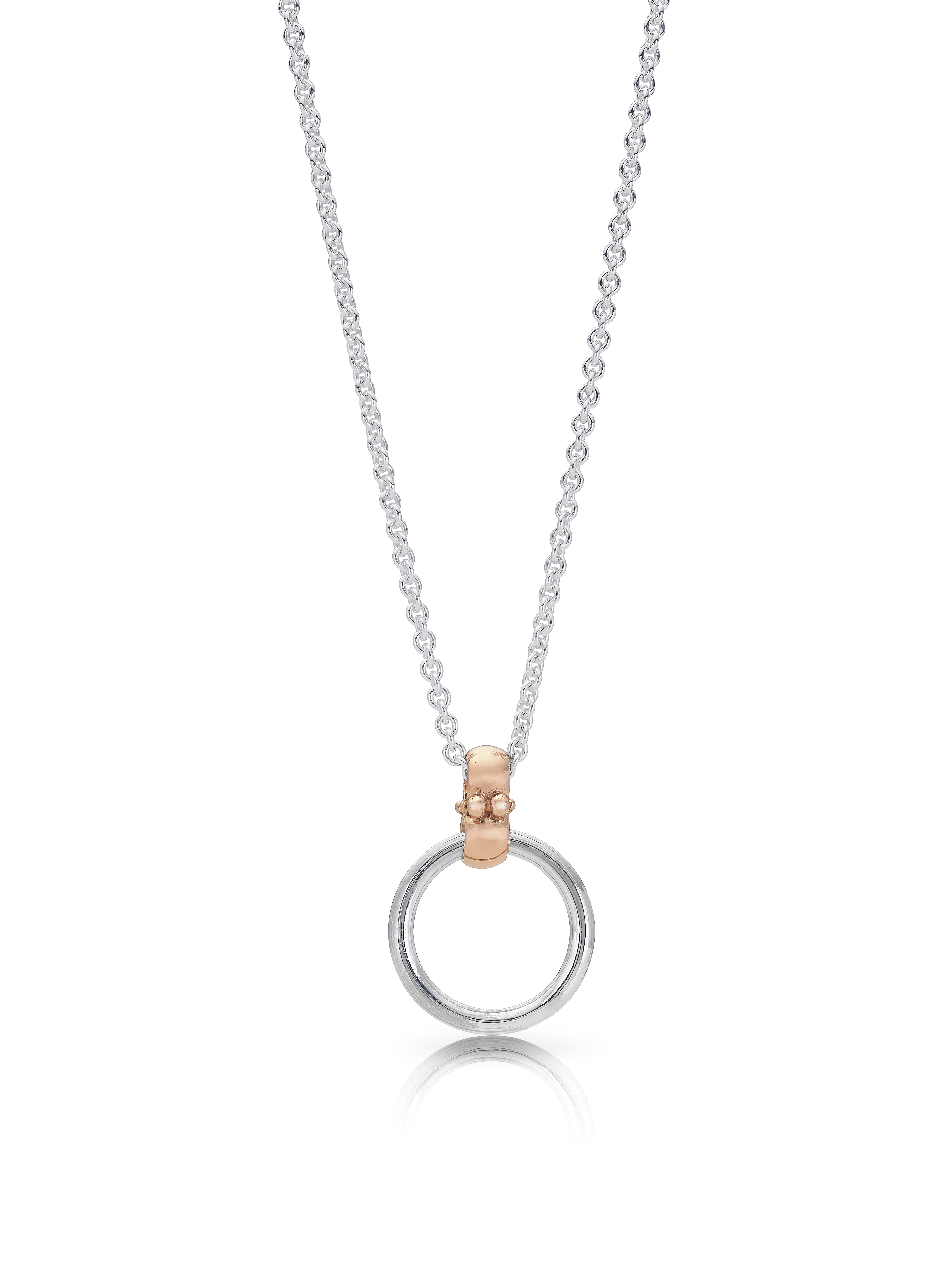 rose gold circle pendant