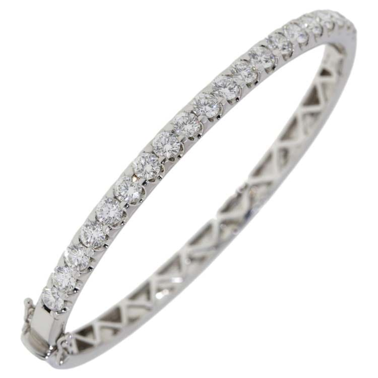 White gold sale diamond bangles