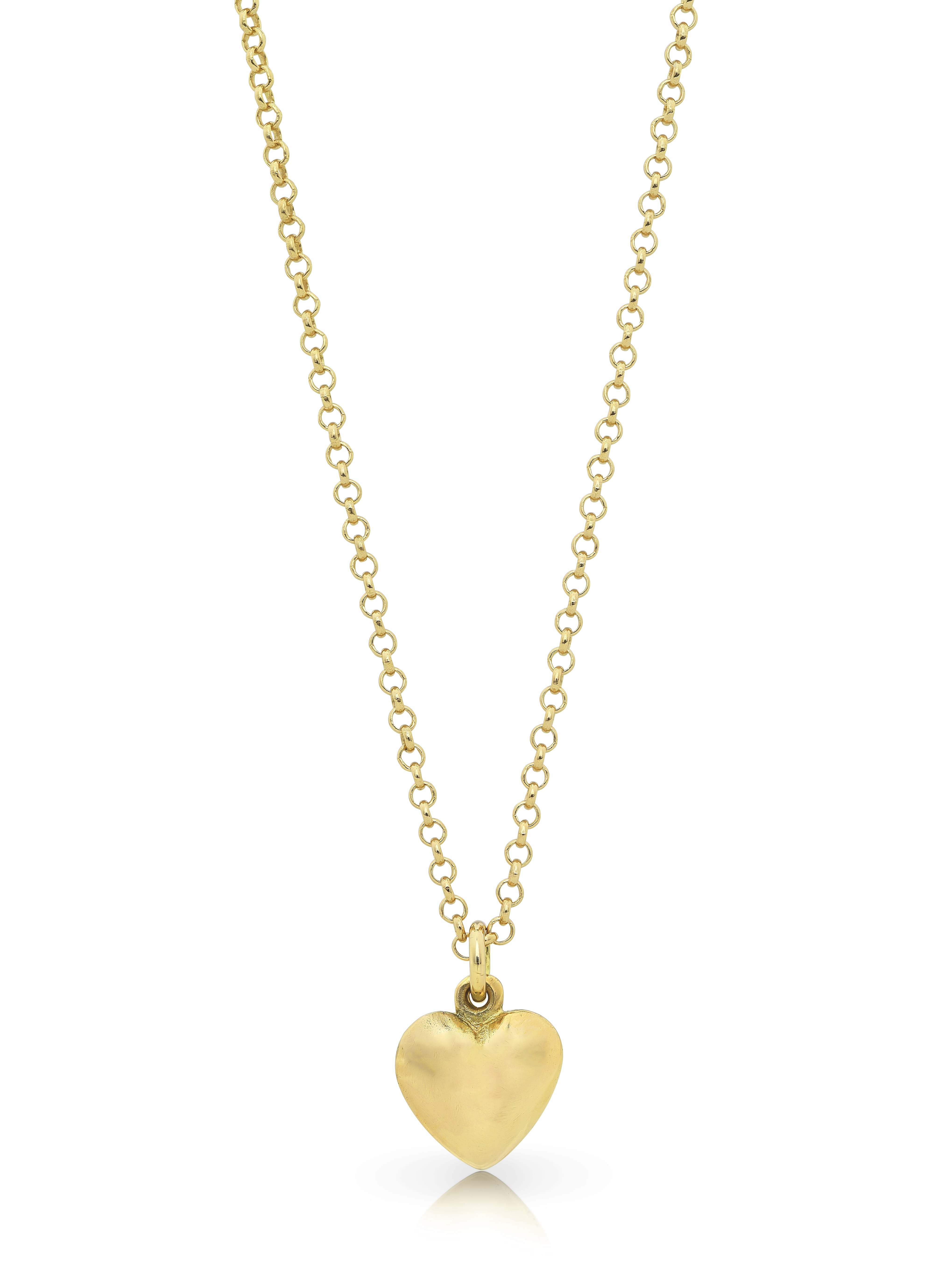 Gold heart store charm necklace