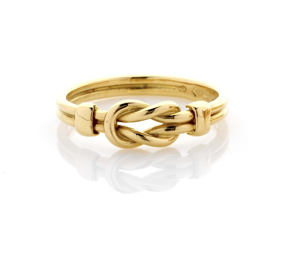 Solid gold store knot ring